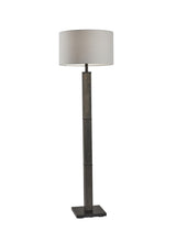 Load image into Gallery viewer, Traditional Shaped Floor Lamp With Off-White Drum Shade - Black