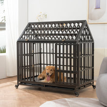 Load image into Gallery viewer, Heavy Duty Dog Crate Lockable Wheels