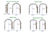 Load image into Gallery viewer, Metal Garden Arch Assemble Freely With 8 Styles Garden Arbor Trellis Climbing Plants Support Rose Arch