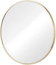 Load image into Gallery viewer, Metal Round Framed Bathroom Vanity Mirror - Gold