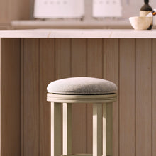 Load image into Gallery viewer, Backless Swivel Stool With Upholstered Seat