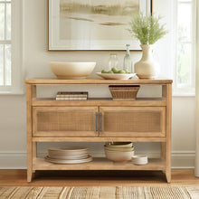 Load image into Gallery viewer, Naomi - 2 Door Storage Console Table With Ample Shelving - Natural