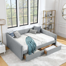 Load image into Gallery viewer, Upholstered Queen Daybed With 2 Drawers