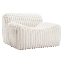 Load image into Gallery viewer, Faux Fur Tufted Lounge Chair - Cream