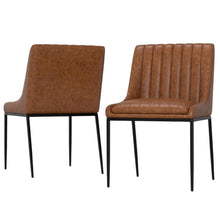 Load image into Gallery viewer, Wood Dining Parsons Chairs (Set of 2) - Tan / Black