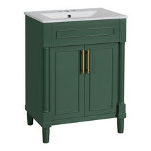 Load image into Gallery viewer, Bathroom Vanity With Integrated Sink, 2 Door Cabinet, Single Sink For Small To Medium Bathrooms