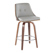 Load image into Gallery viewer, Gianna - Mid-Century Modern Fixed Height Stool With Swivel With Round Footrest (Set of 2)
