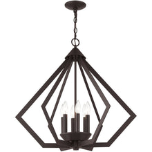 Load image into Gallery viewer, 25" Six-Light Dimmable Chandelier With Shades - Bronze