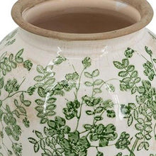 Load image into Gallery viewer, Leaf Trumpet Table Vase - Green / White