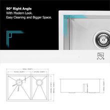 Load image into Gallery viewer, Modern Double Bowl Undermount Sink Design With 10" Deep Basins