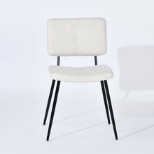Load image into Gallery viewer, Fabric Steel Dining Side Chairs (Set of 4) - Beige / Black