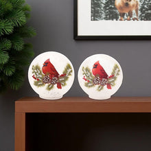 Load image into Gallery viewer, Bird Tabletop Sculpture With LED (Set of 2) - White / Red