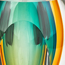 Load image into Gallery viewer, Abstract Cylinder Murano Table Vase - Green