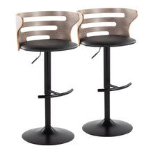 Load image into Gallery viewer, Cosi - Mid Century Modern Adjustable Barstool, Swivel With Rounded T Footrest (Set of 2)