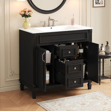 Load image into Gallery viewer, Bathroom Vanity With Top Sink, Basin On Cabinet With 2 Soft Closing Doors And 2 Drawers
