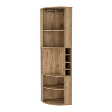 Load image into Gallery viewer, 71" Wood Corner Bar Cabinet - Natural