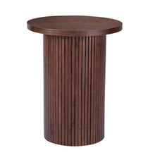 Load image into Gallery viewer, Round Pedestal End Table - Brown