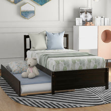 Load image into Gallery viewer, Platform Bed Wood Bed Frame With Trundle