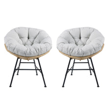 Load image into Gallery viewer, Palos - Outdoor Wicker Lounge Chair (Set of 2) - Brown / Light Gray
