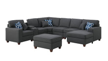 Load image into Gallery viewer, Tina - 8 Piece Upholstered Sectional With Ottoman