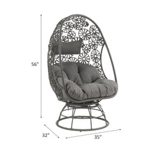 Load image into Gallery viewer, Hikre - Patio Lounge Chair & Side Table - Black / Charcoal