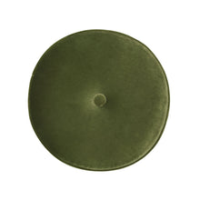 Load image into Gallery viewer, Riley - Round Footstool Ottoman - Olive Green