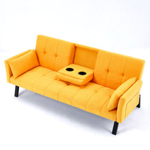 Load image into Gallery viewer, Sofa Bed With Foldable Design And Cup Holder