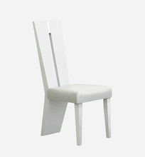 Load image into Gallery viewer, Upholstered Faux Leather Ladder Back Dining Side Chairs (Set of 2) - White