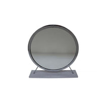 Load image into Gallery viewer, 19" Round Metal Framed Freestanding Mirror - Gray
