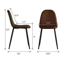 Load image into Gallery viewer, Modern Dining Chairs With Soft Upholstered Seat, Spoon Shape Design