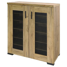 Load image into Gallery viewer, Door Accent Cabinet With Screens - Brown