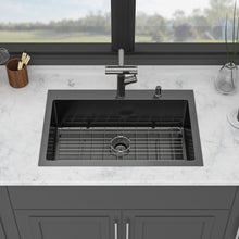 Load image into Gallery viewer, Drop-In Stainless Steel Kitchen Sink With Pull-Out Faucet And Soap Dispenser