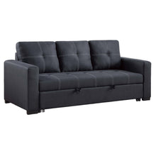 Load image into Gallery viewer, Sectional Sofa Pull Out Bed Upholstered Tufted Convertible Couch - Black