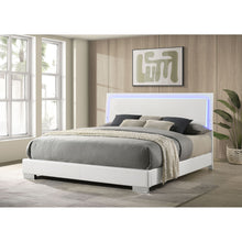 Load image into Gallery viewer, Strick & Bolton - High Gloss Panel Bed With LED Lights