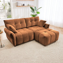 Load image into Gallery viewer, Sofa Set With Ottoman And Pillows, Textured, High Resilience Cushions