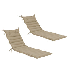 Load image into Gallery viewer, 2 Piece Outdoor Chaise Lounge Chair Cushion Set