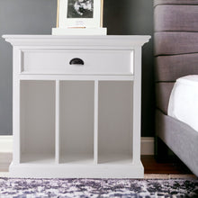 Load image into Gallery viewer, Wood Nightstand With Dividers - Distressed White