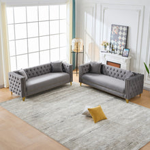 Load image into Gallery viewer, Deep Seat Sofa With Button Nailhead, Square Arm Couches
