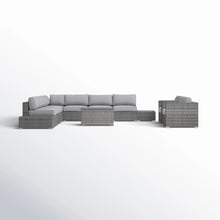 Load image into Gallery viewer, Wicker Sectional Seating Group With Plush Cushions
