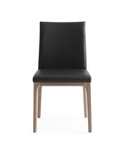 Load image into Gallery viewer, Upholstered Faux Leather Dining Room Side Chairs (Set of 2) - Brown / Black
