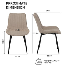 Load image into Gallery viewer, Dining Chair Set With Padded Backrests (Set of 4) - Beige