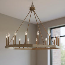Load image into Gallery viewer, Candle Style Multi Light Metal Dimmable Chandelier - Brass