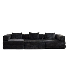 Load image into Gallery viewer, Convertible Floor Sofa Bed, Boneless Modular Sectional Sofa For Living Room