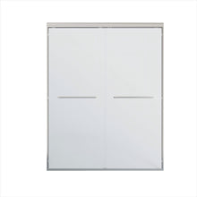 Load image into Gallery viewer, Double Sliding Shower Door, Semi-Frameless Bypass Bathroom Sliding Door With 1/4" (6 Mm) Tempered Glass For Walk-In Shower