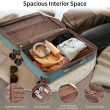 Load image into Gallery viewer, 4 Piece Luggage Suitcase Set, Hard Shell Lightweight Expandable Travel Luggage With 4 Packing Cubes
