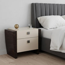 Load image into Gallery viewer, Refined High Gloss Nightstand - Beige