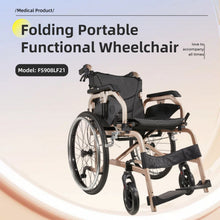 Load image into Gallery viewer, Premium Lightweight Foldable Transport Wheelchair For Adults