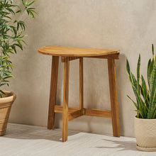 Load image into Gallery viewer, Outdoor Half Round Folding Acacia Wood Bistro Table
