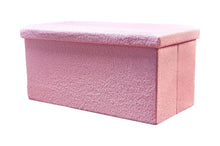 Load image into Gallery viewer, 30" Boucle Storage Ottoman - Pink