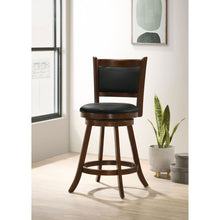 Load image into Gallery viewer, Swivel Stool With Swivel Base (Set of 2) - Black / Brown